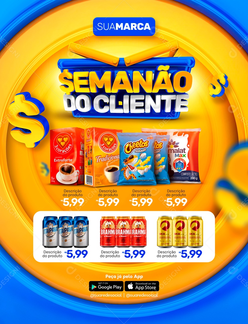 Social Media Weekly Client Booklet Editable PSD