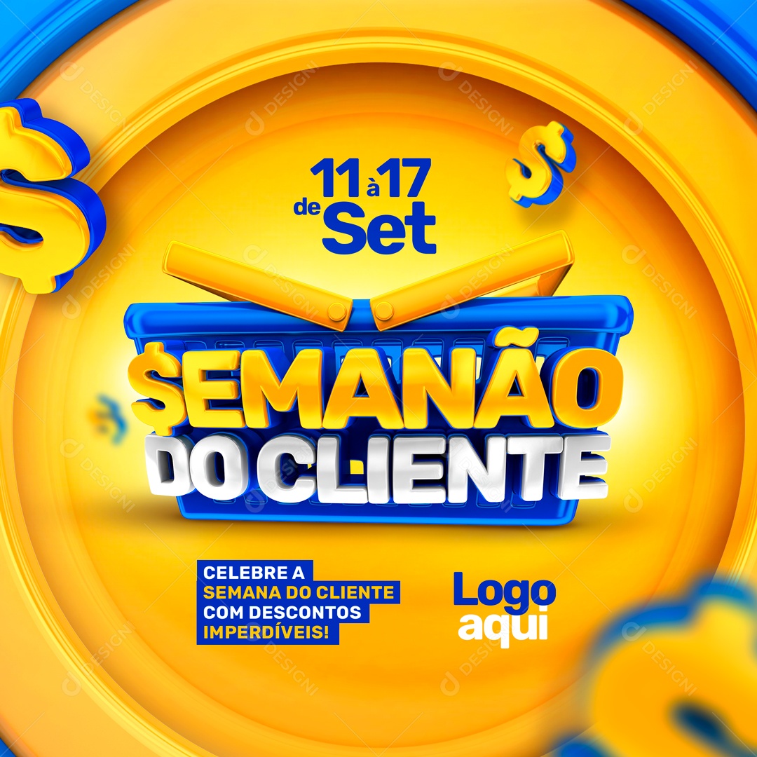 Semana Do Cliente Social Media PSD Editável