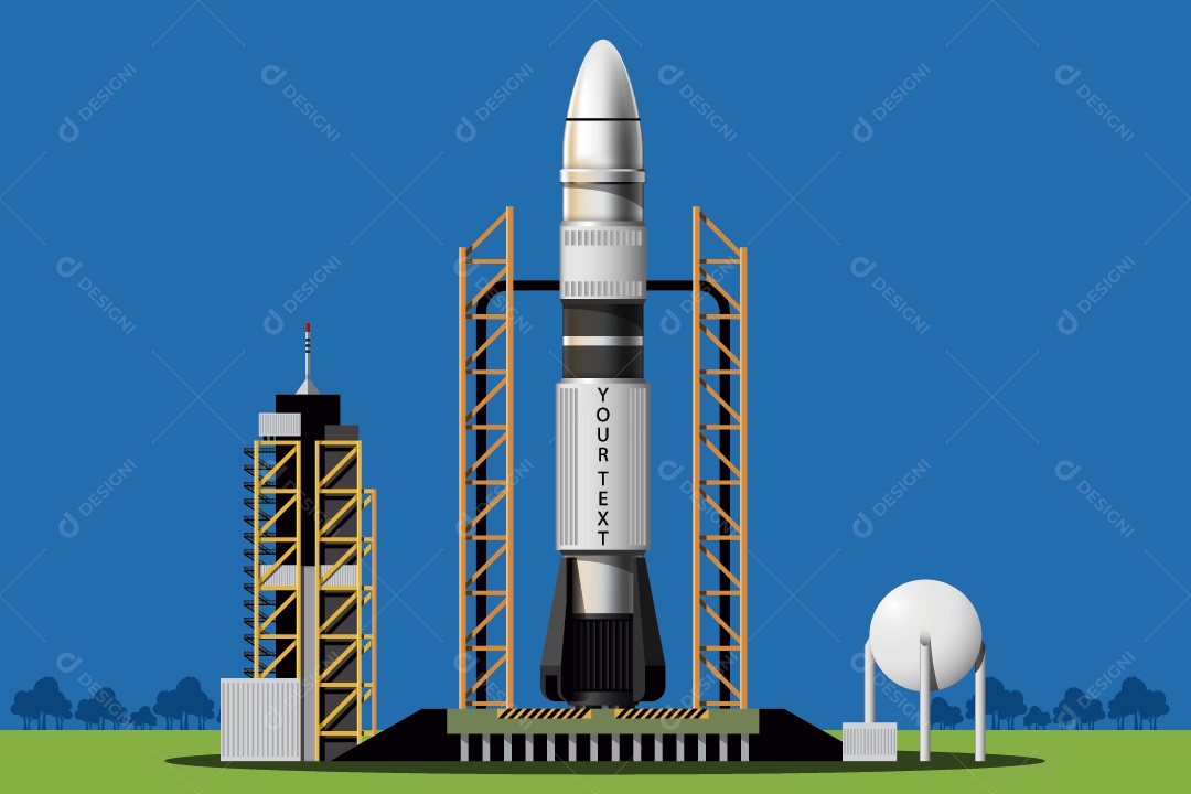 Foguete Ilustração Vetor EPS