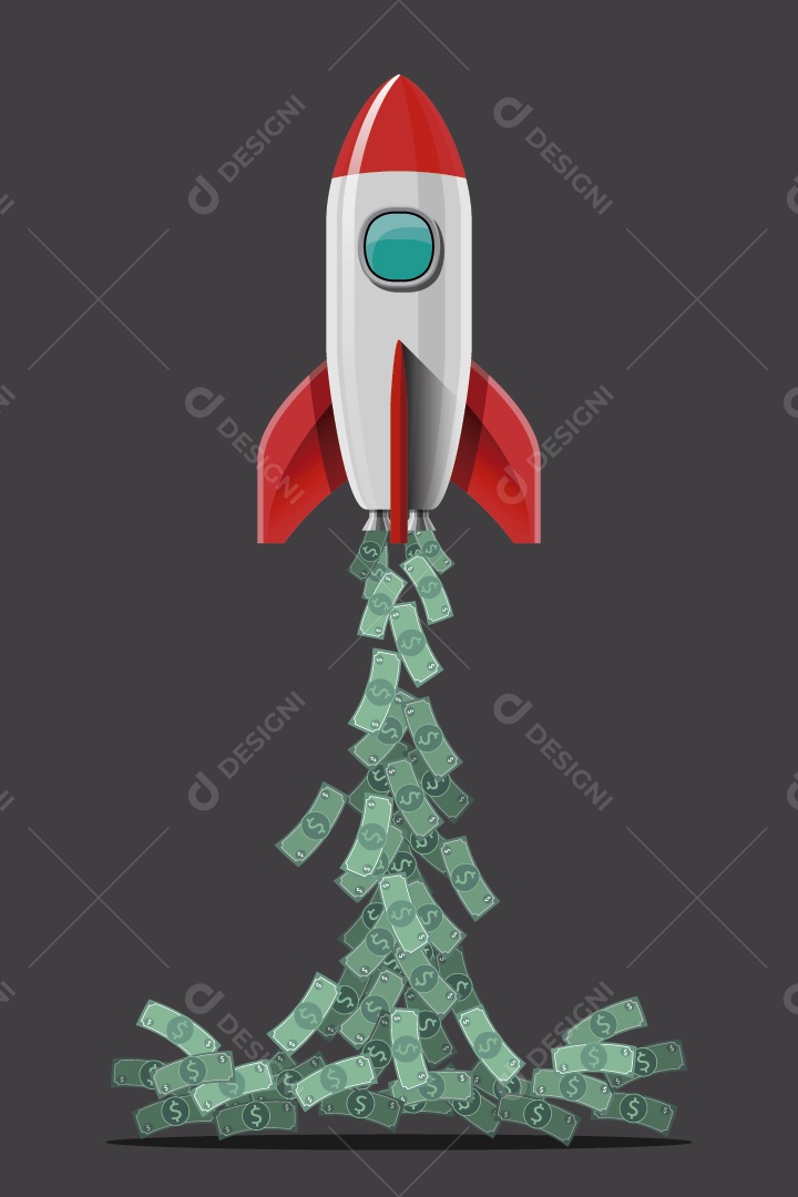 Foguete Ilustração Vetor EPS