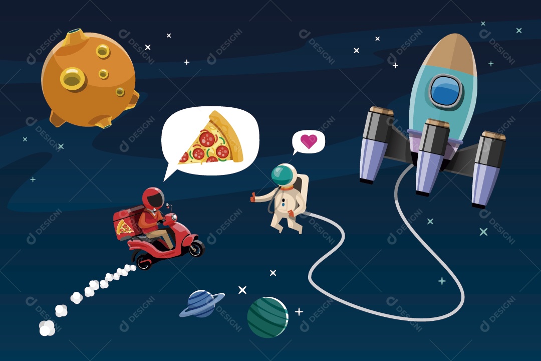 Espaço Ilustração Vetor EPS