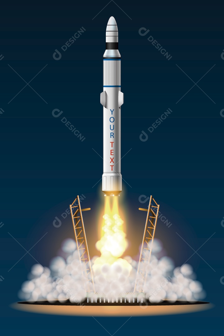Foguete Ilustração Vetor EPS