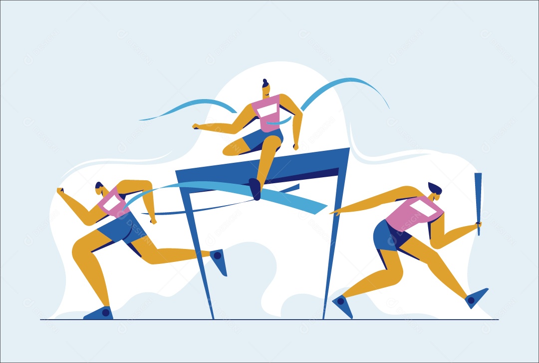 Atletismo Ilustração Vetor EPS
