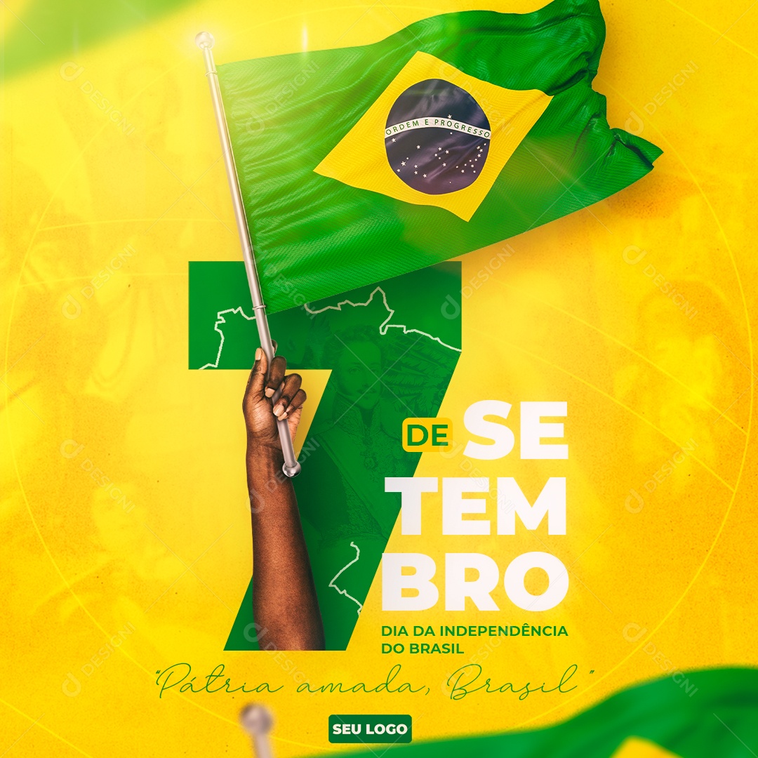 Social Media Feed 7 De Setembro Pátria Amada Brasil PSD Editável