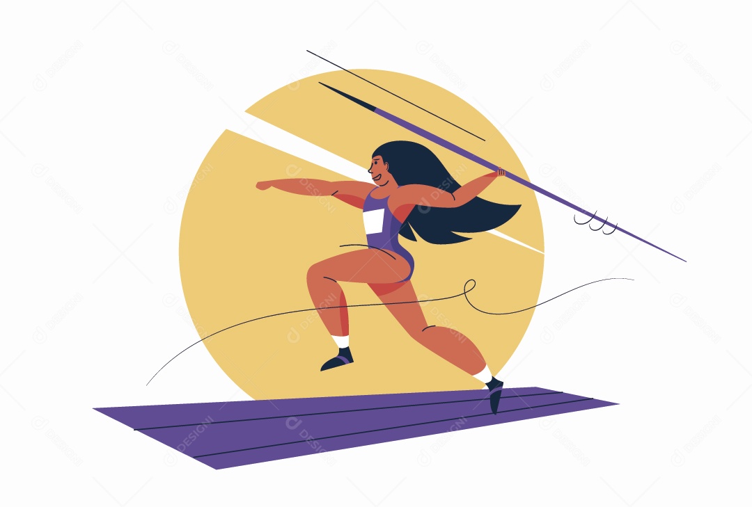 Lançamento de Vara Ilustração Vetor EPS