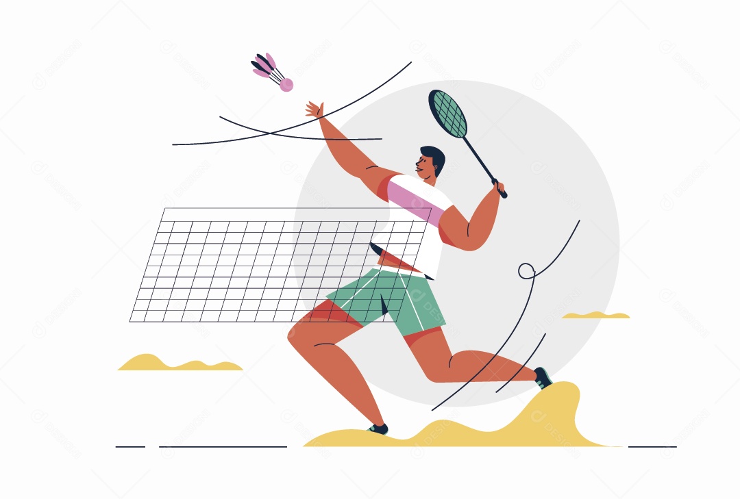 Jogadora de Tênis Ilustração Vetor EPS