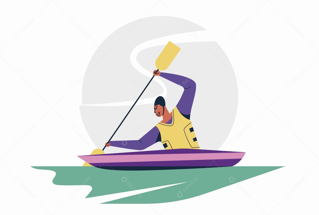 Caiaque Ilustração Vetor EPS