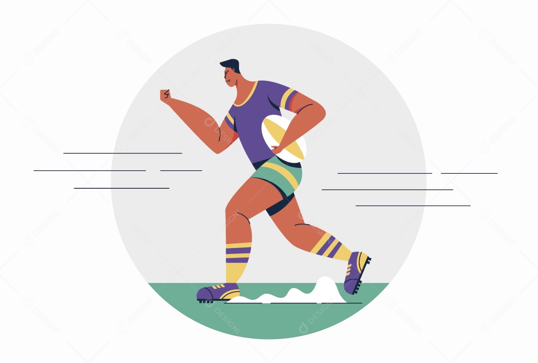 Rúgbi Ilustração Vetor EPS