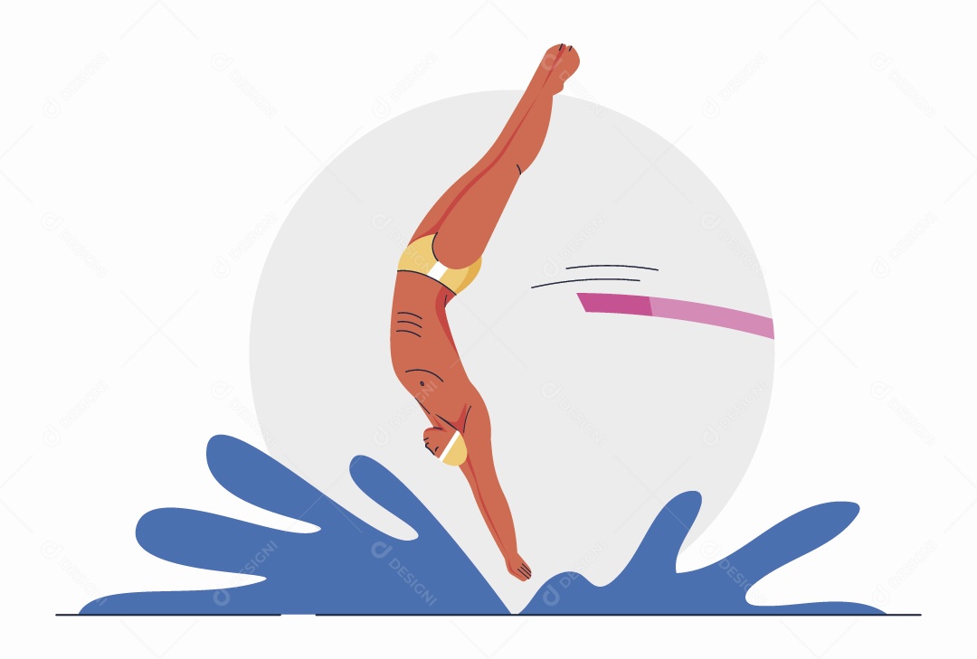 Mergulhador Ilustração Vetor EPS