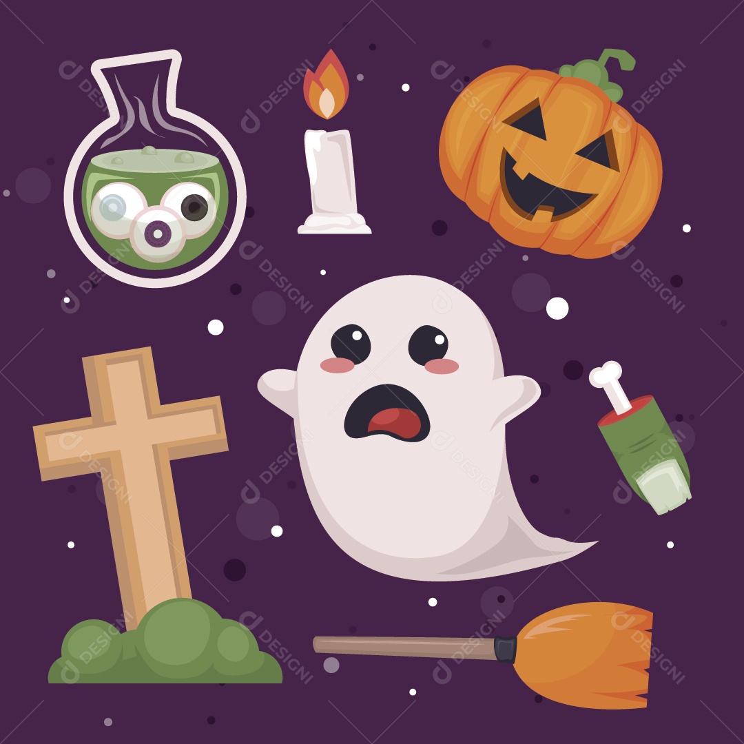 Ilustrações do Halloween Vetor EPS