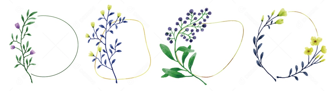 Moldura de Flores Ilustração Vetor EPS