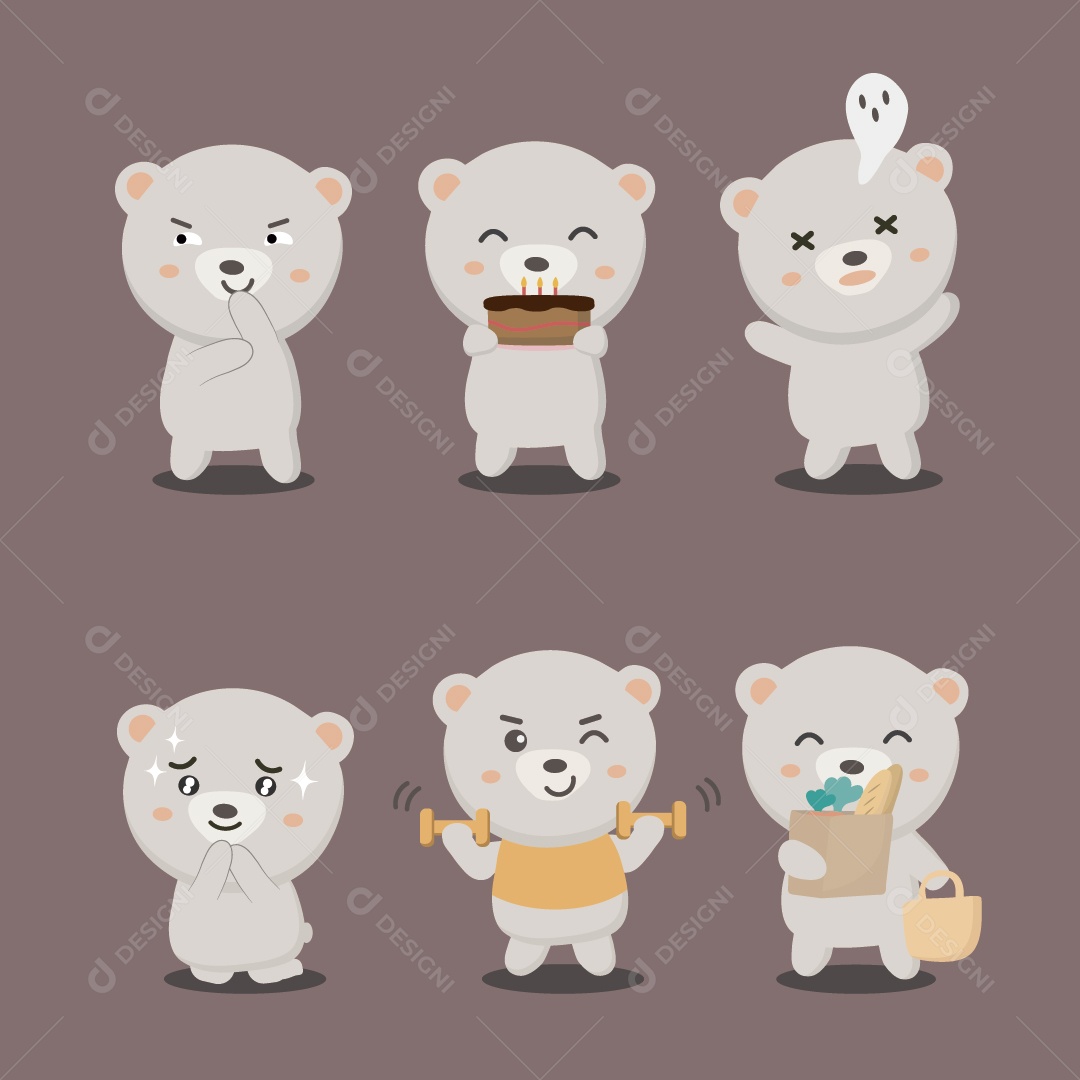 Urso Pardo Ilustração Vetor EPS