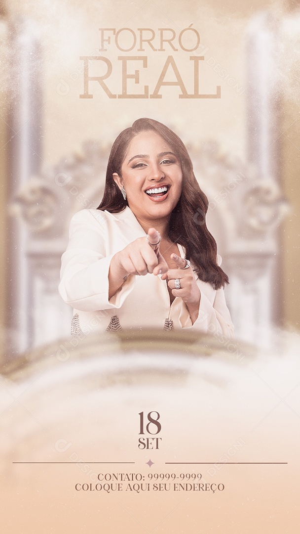 Social Media Flyer Forró Real Mari Fernandez PSD Editável