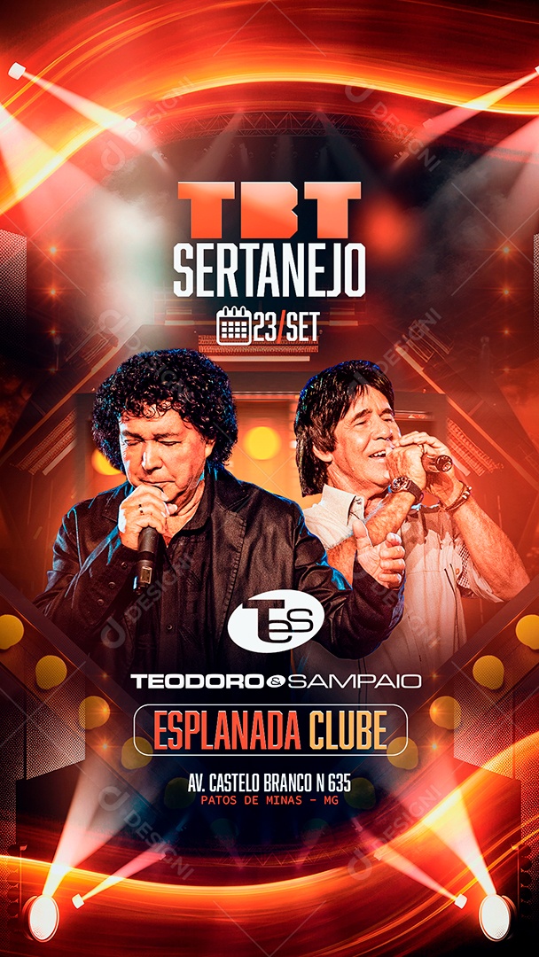 Story Flyer Tbt Sertanejo Teodoro & Sampaio Social Media PSD Editável