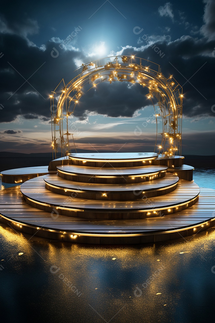 Cenário de um palco para eventos