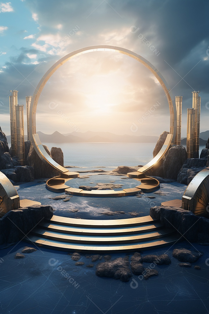 Cenário de um palco para eventos