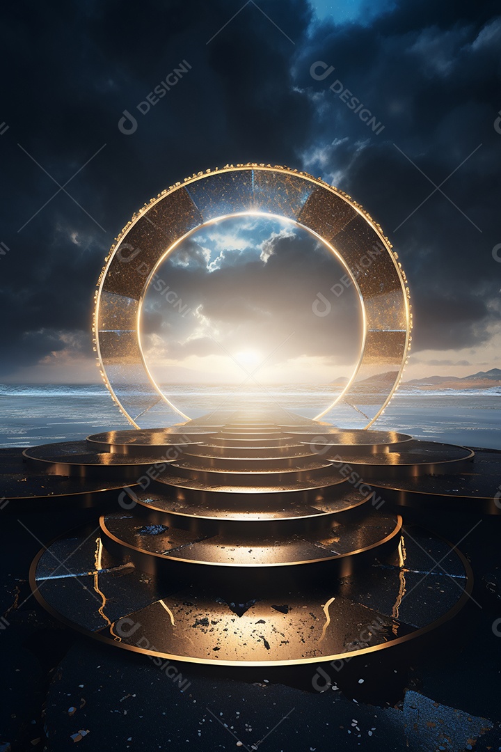 Cenário de um palco para eventos