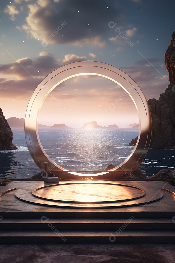 Cenário de um palco para eventos