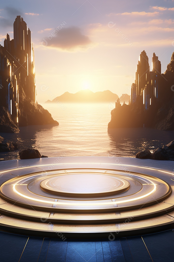 Cenário de um palco para eventos