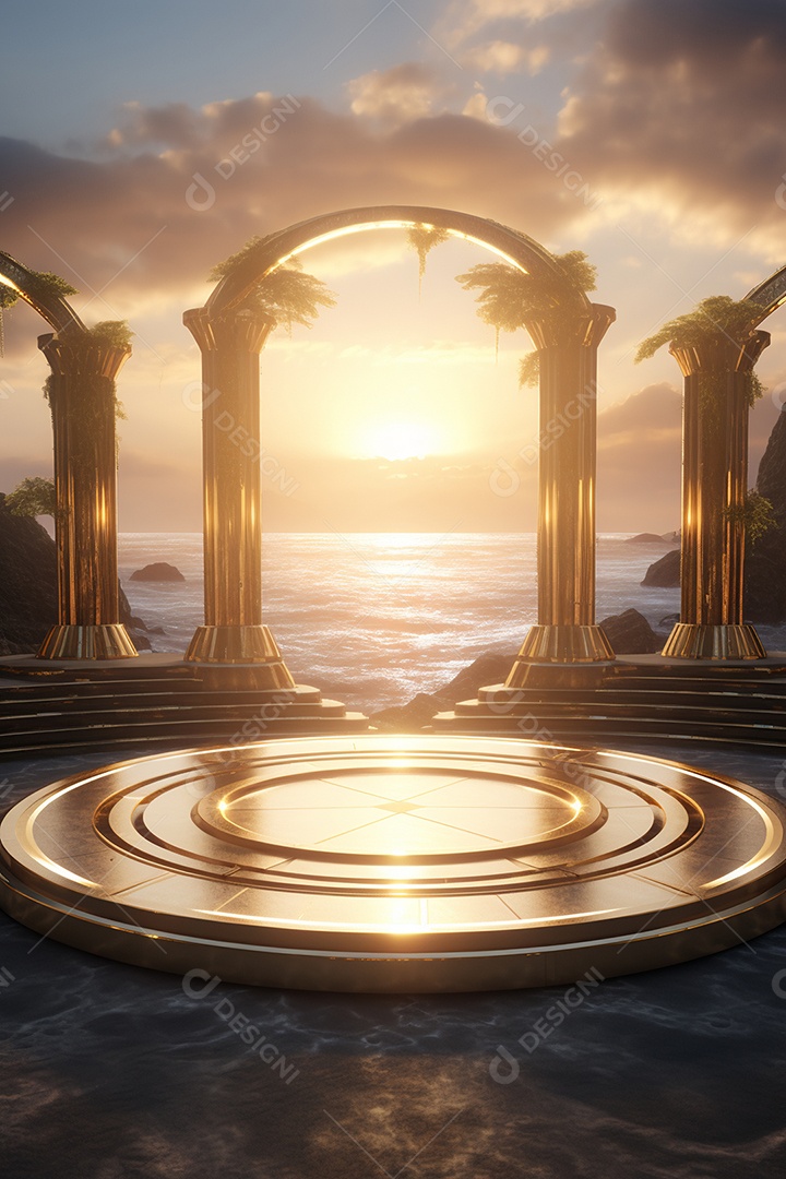 Cenário de um palco para eventos