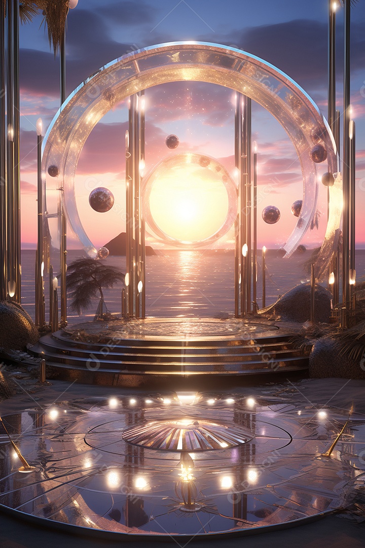 Cenário de um palco para eventos