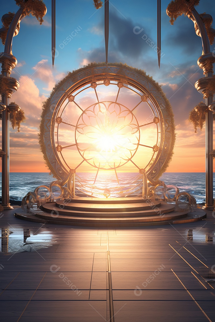 Cenário de um palco para eventos