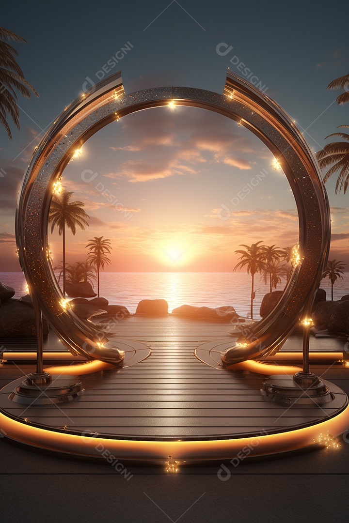 Cenário de um palco para eventos