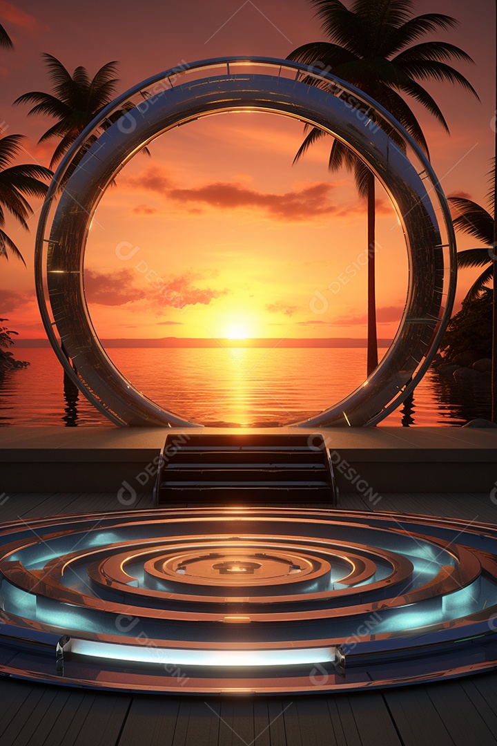 Cenário de um palco para eventos