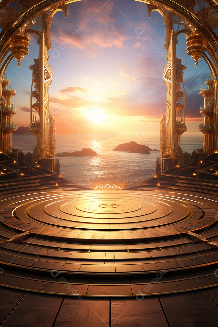 Cenário de um palco para eventos