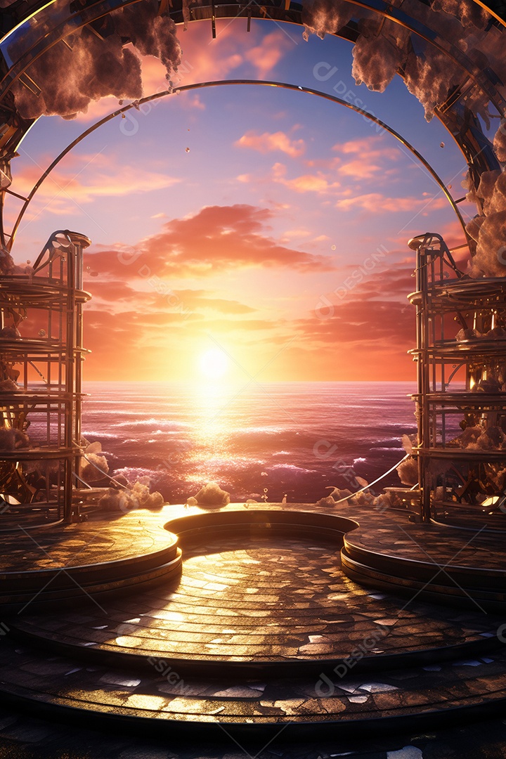 Cenário de um palco para eventos