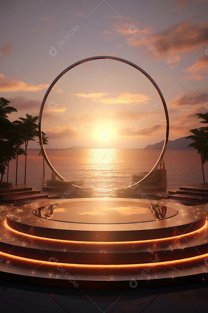 Cenário de um palco para eventos