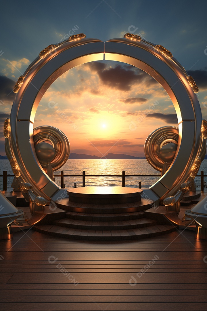 Cenário de um palco para eventos