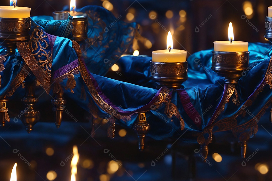 Fundo de feriado de celebração da tradição de Hanukkah