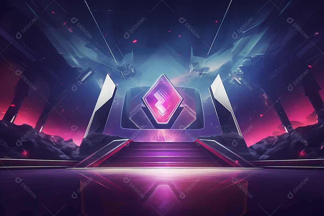 Cenário de um palco para eventos