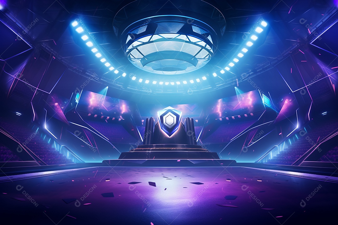 Cenário de um palco para eventos