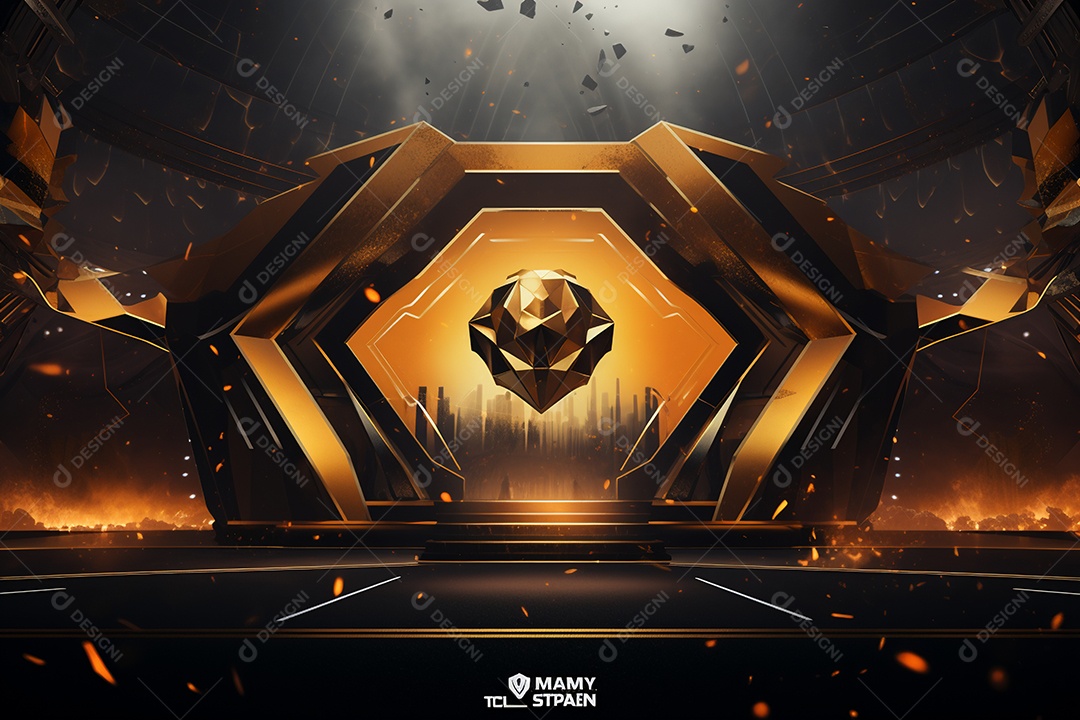 Cenário de um palco para eventos