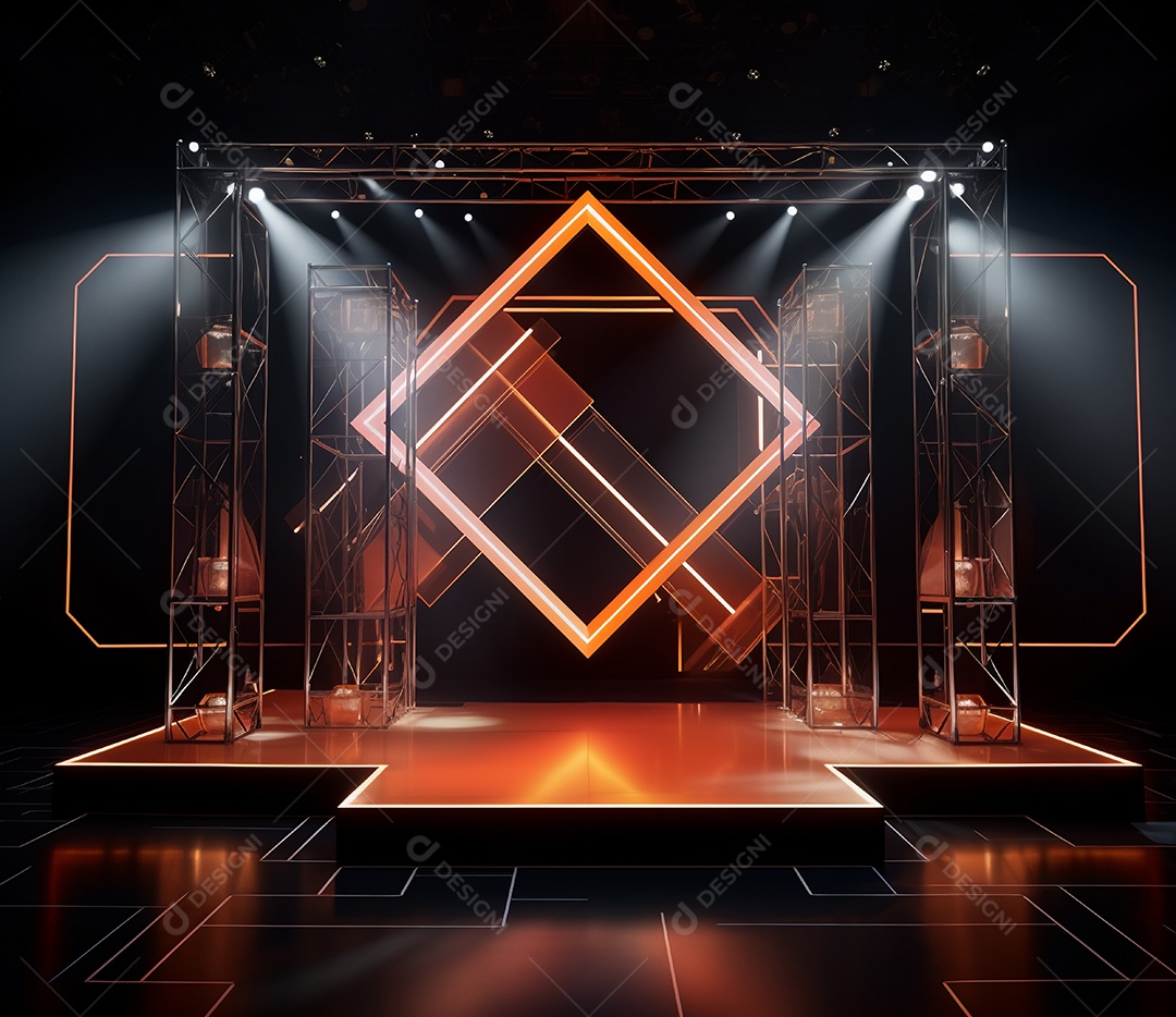 Cenário de um palco para eventos