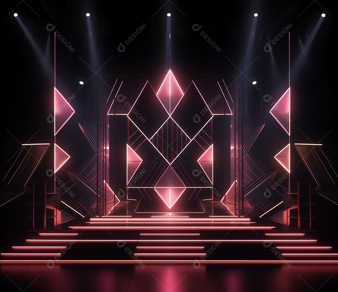 Cenário de um palco para eventos