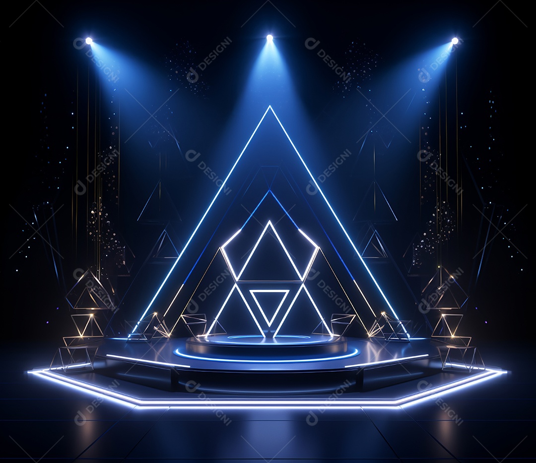 Cenário de um palco para eventos