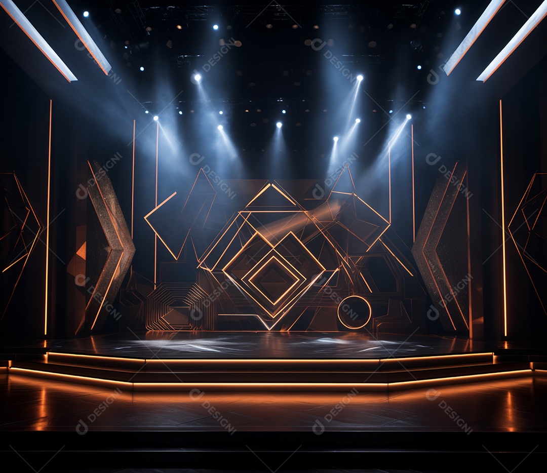 Cenário de um palco para eventos