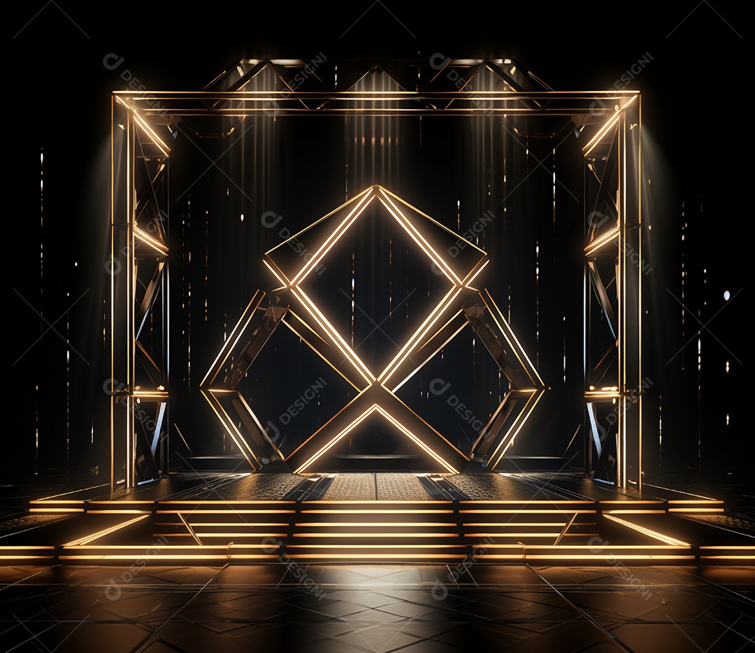 Cenário de um palco para eventos