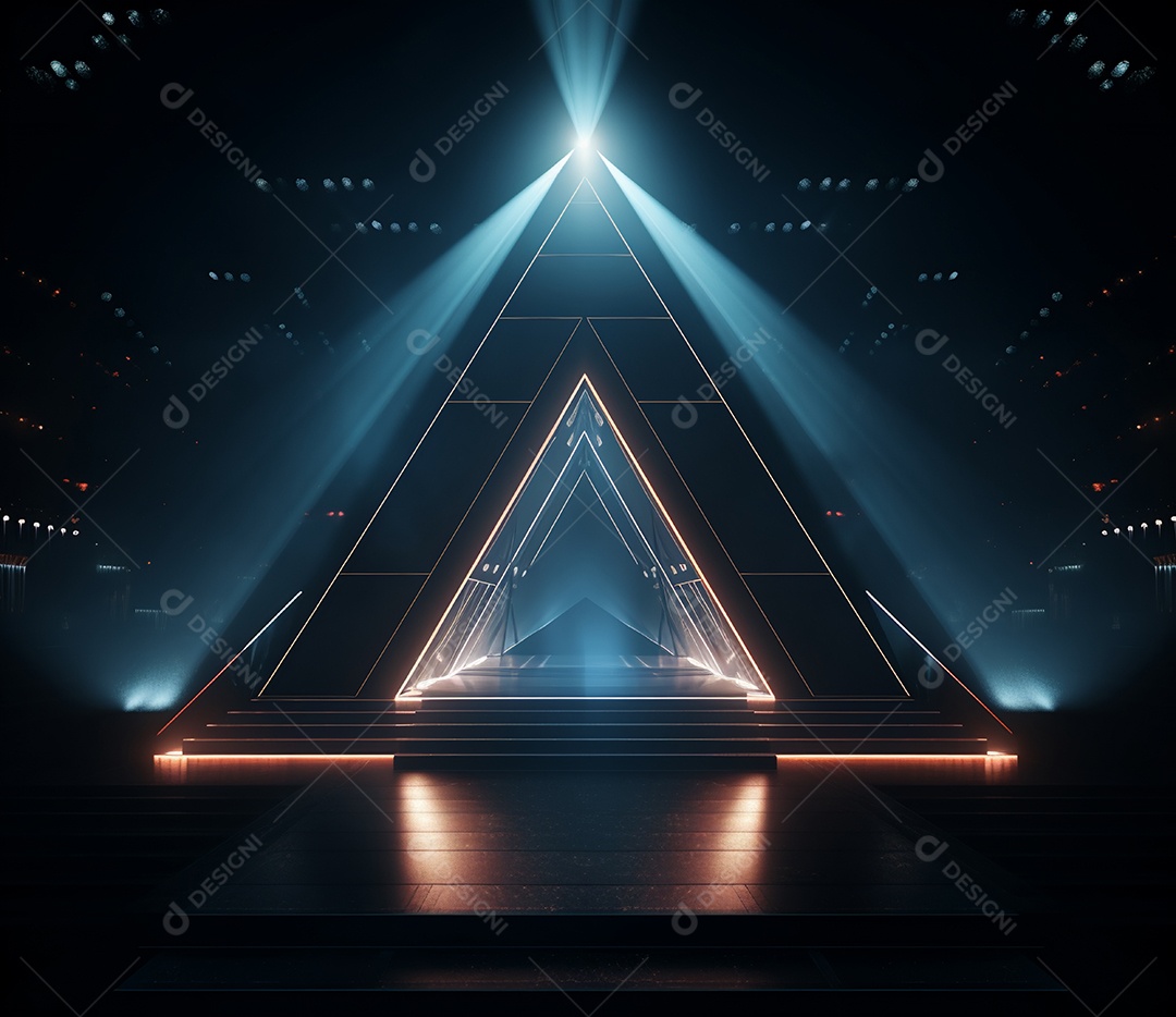 Cenário de um palco para eventos