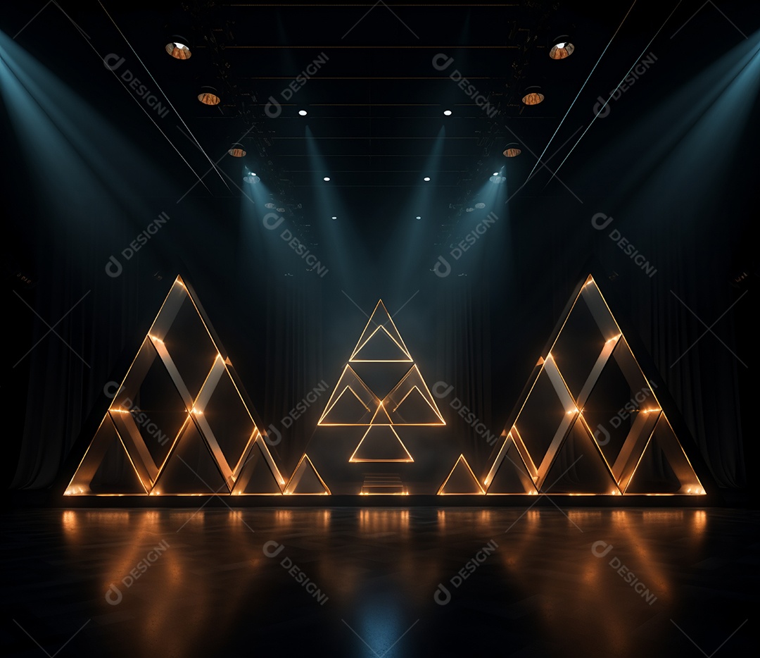 Cenário de um palco para eventos