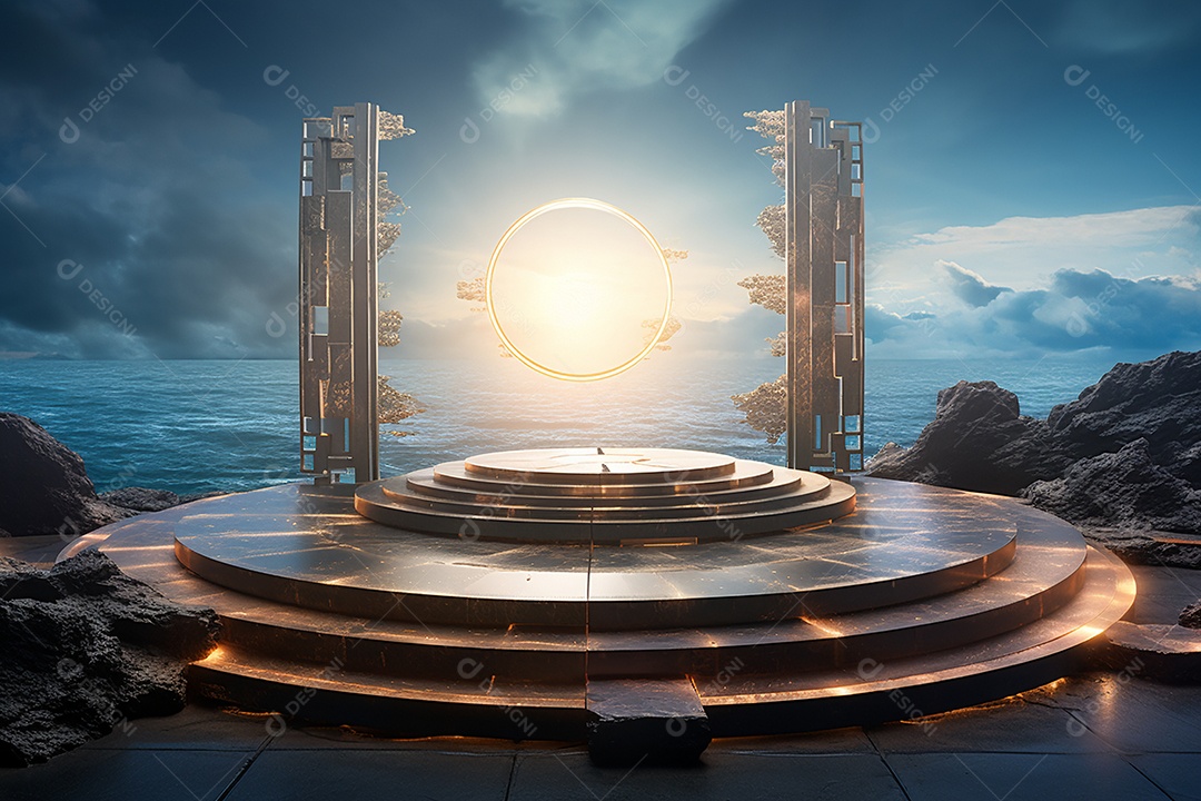 Cenário de um palco para eventos