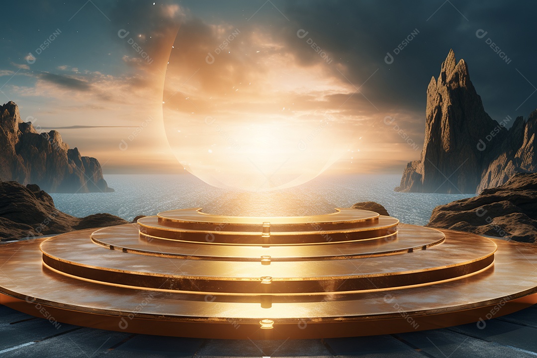 Cenário de um palco para eventos