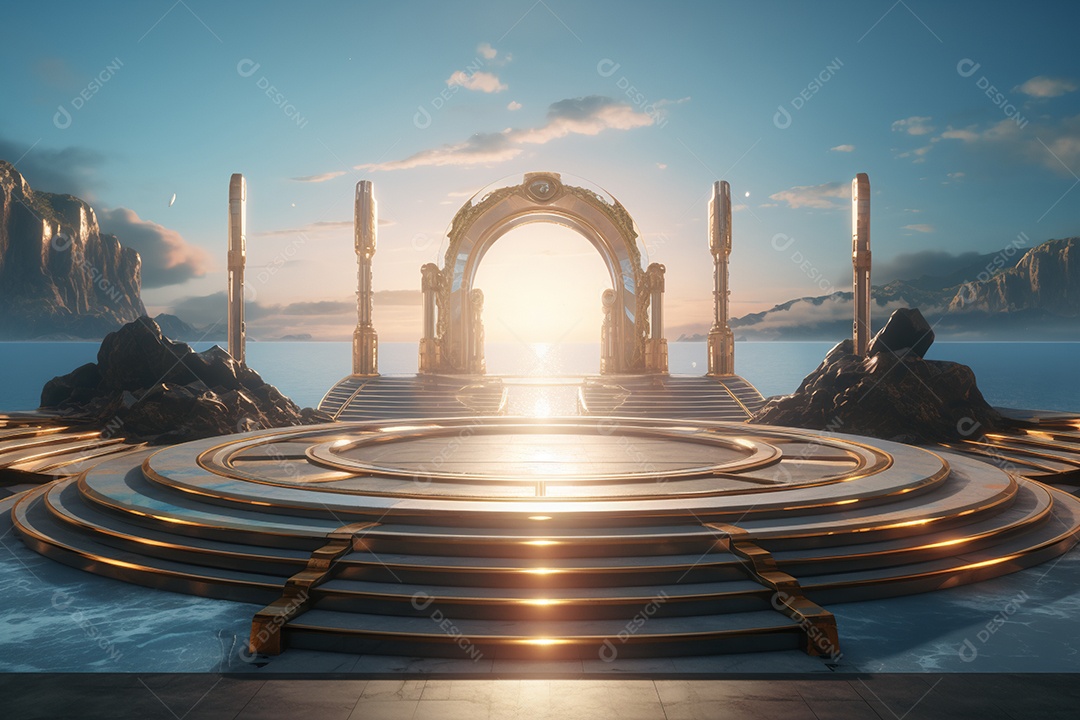 Cenário de um palco para eventos