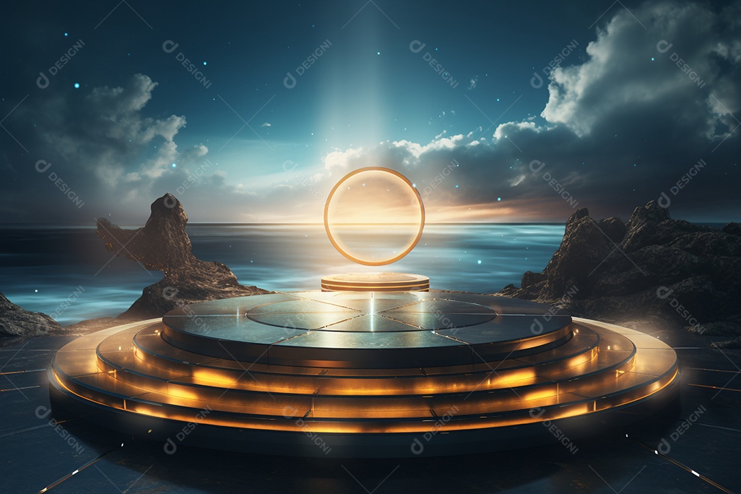 Cenário de um palco para eventos