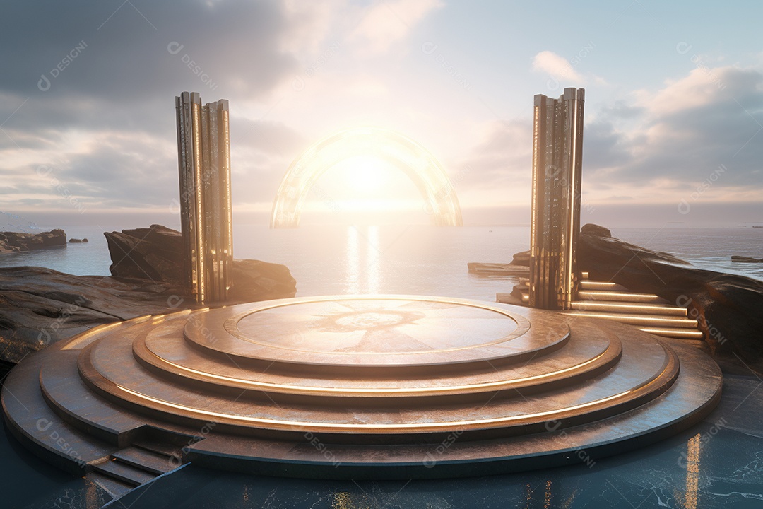 Cenário de um palco para eventos