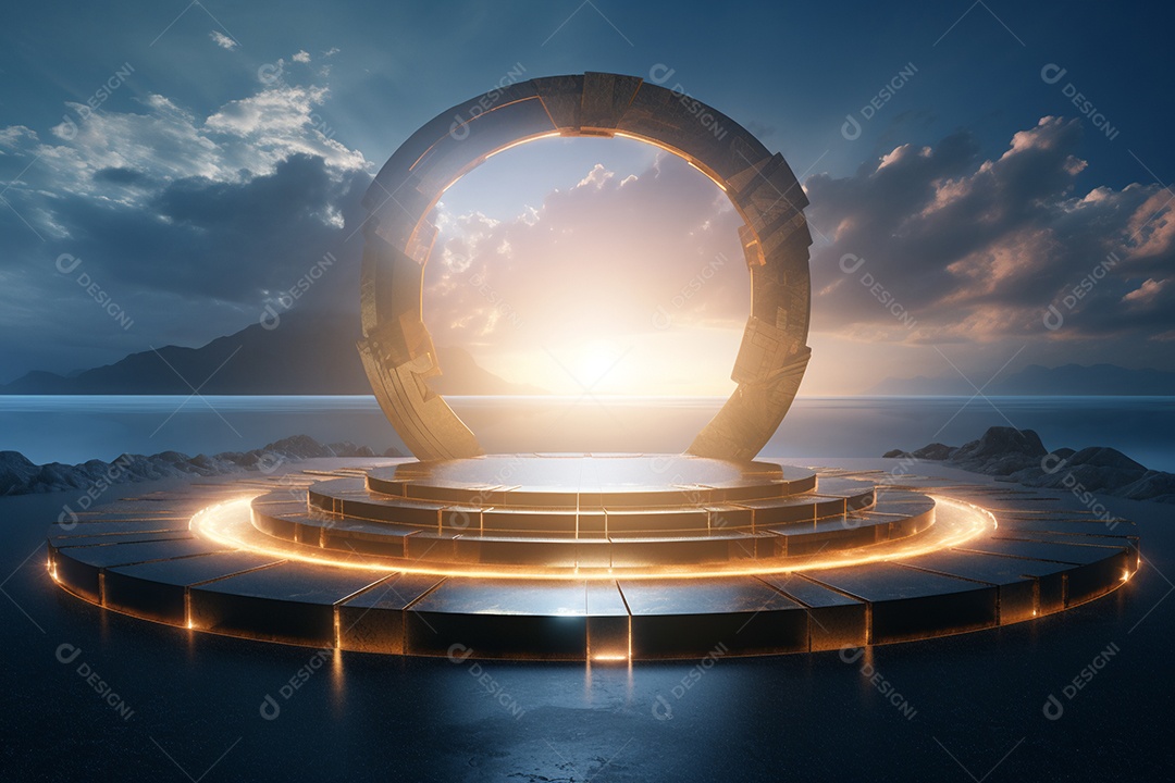 Cenário de um palco para eventos