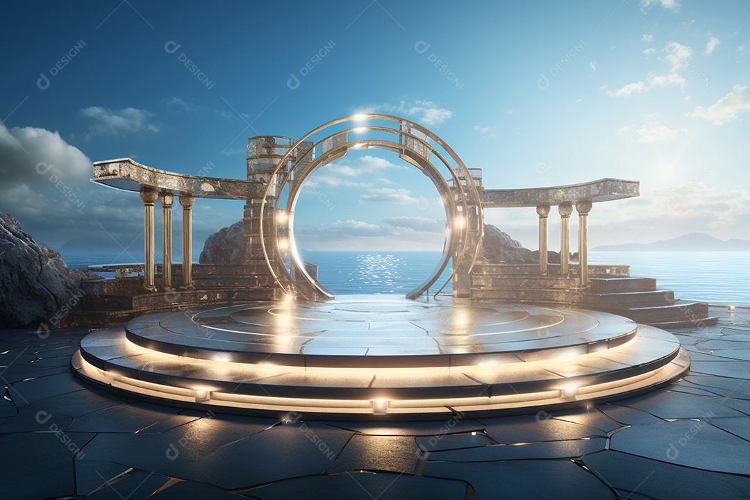 Cenário de um palco para eventos